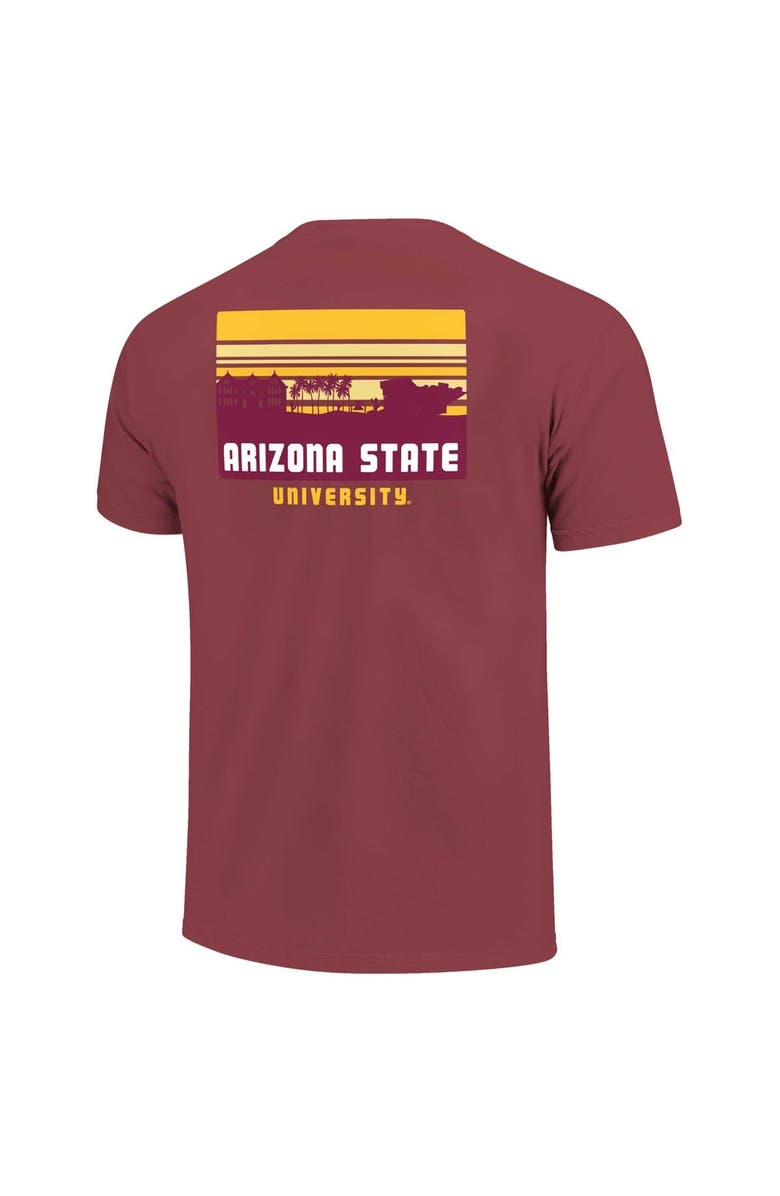 IMAGE ONE Men's Maroon Arizona State Sun Devils Striped Campus Skyline T-Shirt, Alternate, color, Maroon