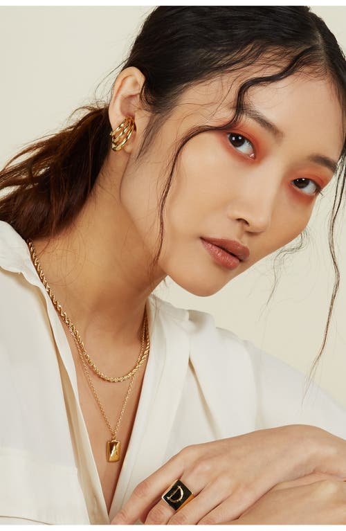 Lady Grey Rope Chain Necklace In Gold
