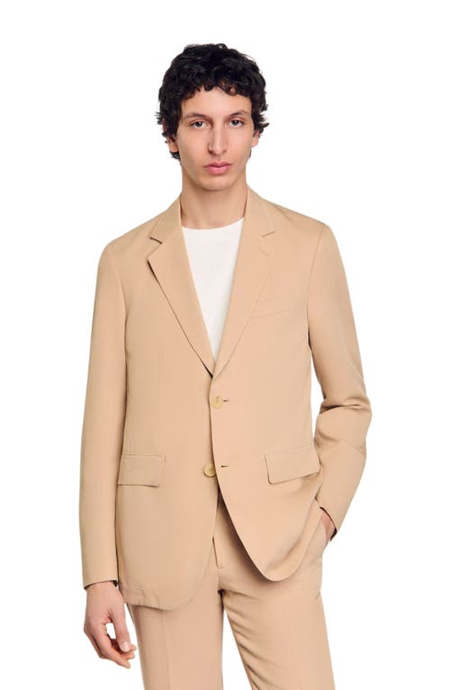 Sandro Suit Jacket In Nut