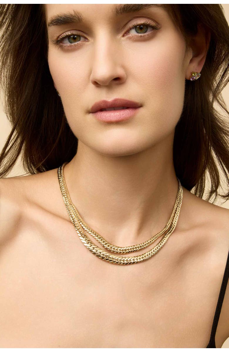 Oradina 14K Yellow Gold Regal Cluster Studs, Alternate, color, 14K Yellow Gold, Multicolor