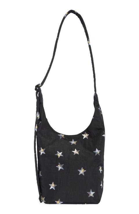 Star Print Small Nylon Sling Bag