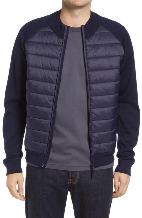 Lantana Mix Media Quilted Wool Blend Jacket