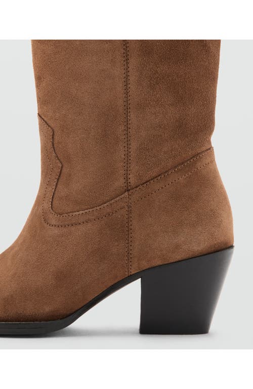Mango Lorrain Western Boot In Brown