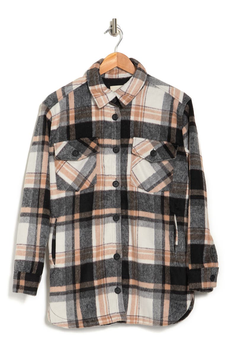 THREAD AND SUPPLY Shirt Jacket, Alternate, color, BLACK BROWN PLAID