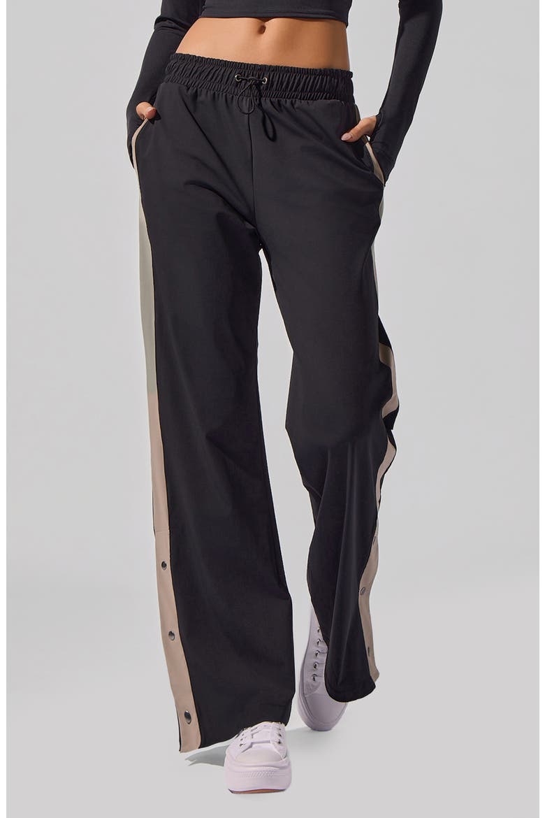 Alba Wide Leg Sweatpants, Main, color, BLACK