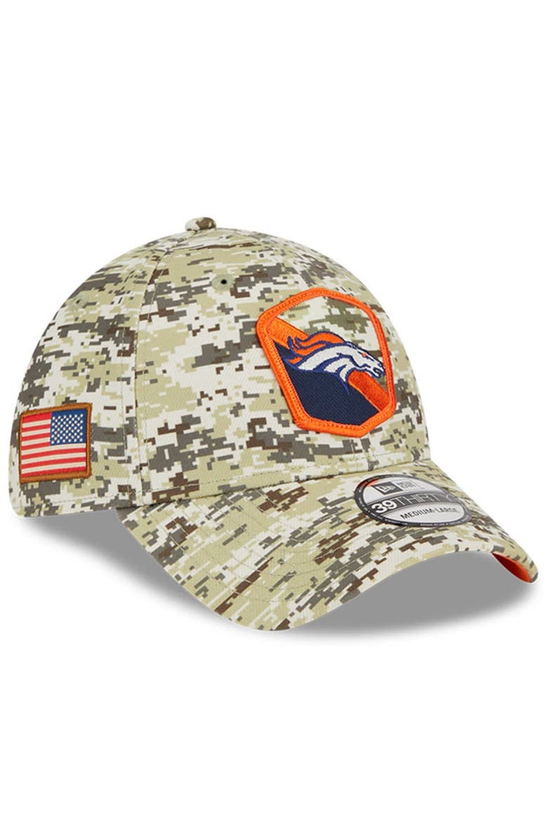 New Era Men's New Era Camo Denver Broncos 2023 Salute To Service 39THIRTY Flex Hat, Main, color,