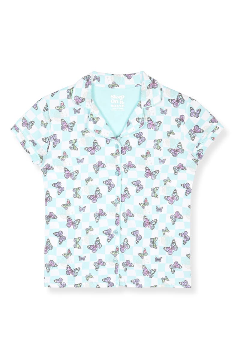 SLEEP ON IT Two-Piece Short Pajamas & Scrunchie Set, Alternate, color, 