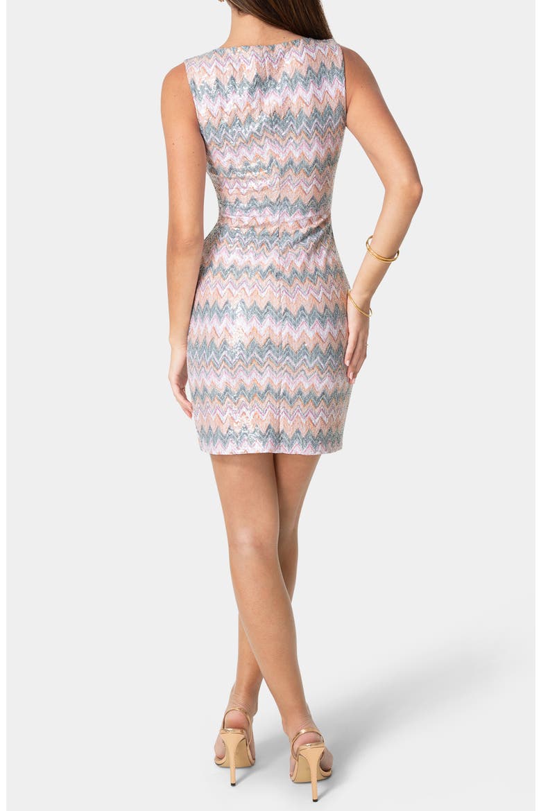 Zigzag Print Body-Con Minidress, Alternate, color, MULTI