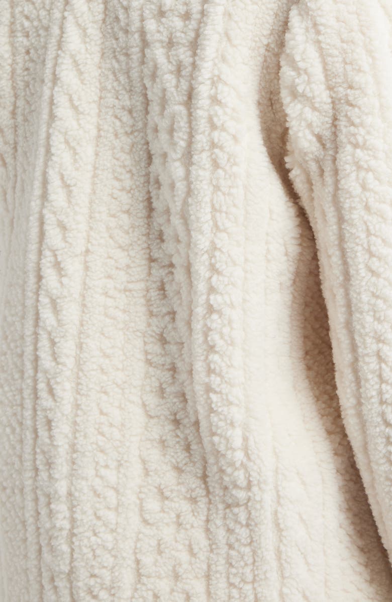 Bernardo Cable High Pile Fleece Jacket, Alternate, color, Cream