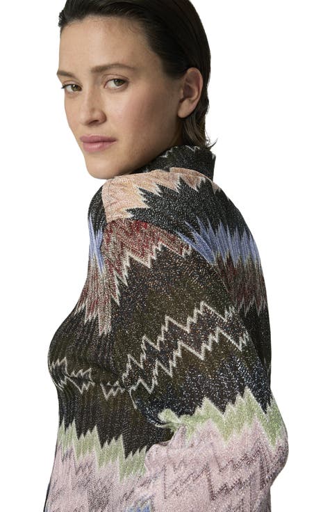 Snake-pattern Viscose Lamé Shirt