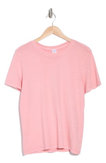 Melrose And Market Washed Cotton Crewneck T-shirt In Pink Coral