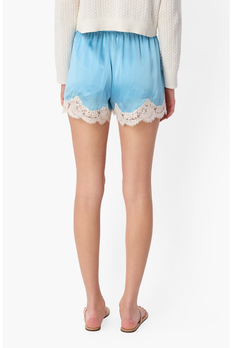 Anora Silk Shorts, Alternate, color, BLUE GROTTO