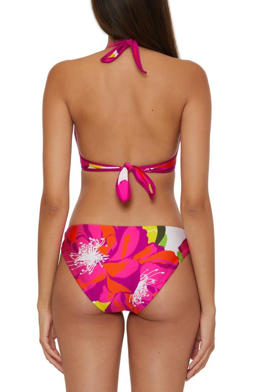 Trina Turk Bloom Side Tab Hipster Bikini Bottoms In Pink Multi