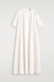 COS Raw-cut Cotton Midi Dress