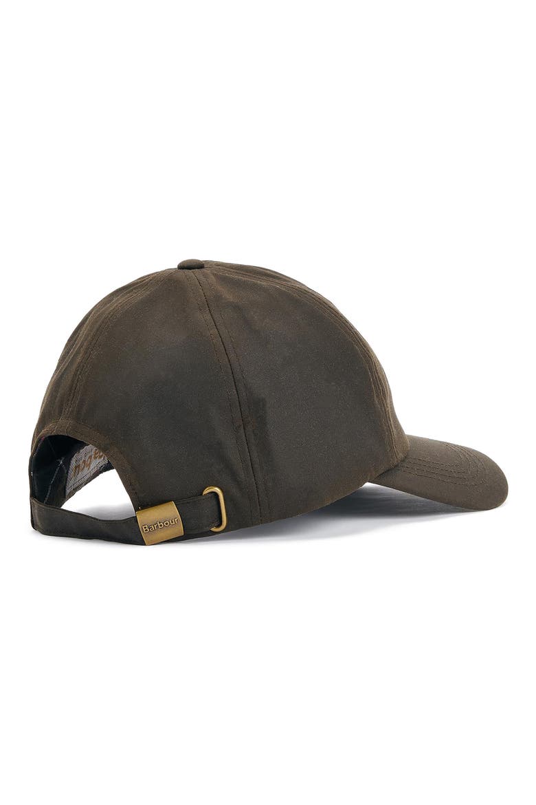 Belsay Waxed Cotton Sports Cap, Alternate, color, OLIVE