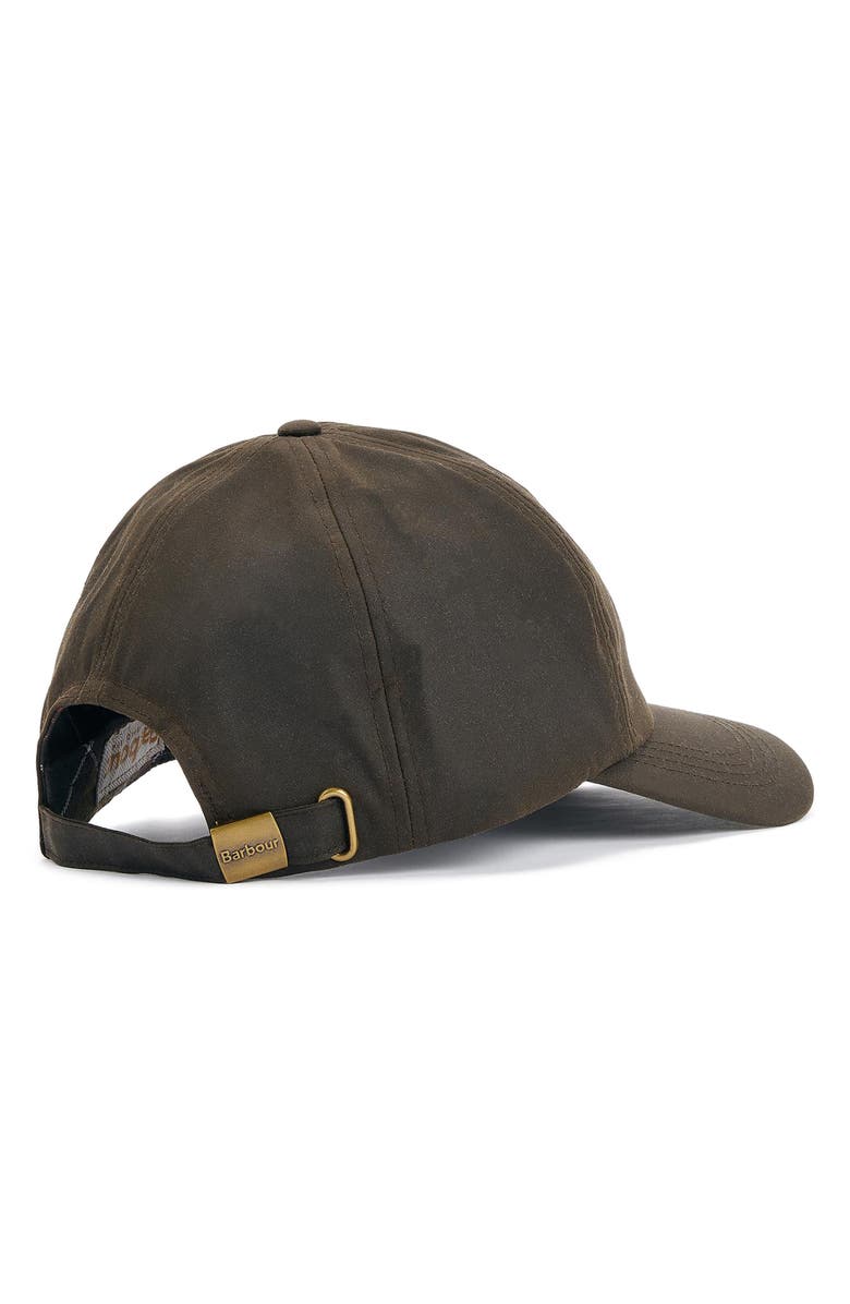 Barbour Belsay Waxed Cotton Sports Cap, Alternate, color, Olive