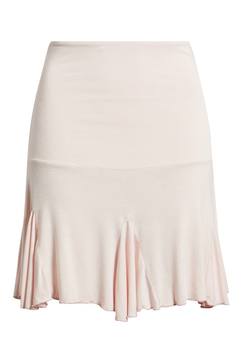 Margot Godet Hem Miniskirt, Alternate, color, BABY PINK