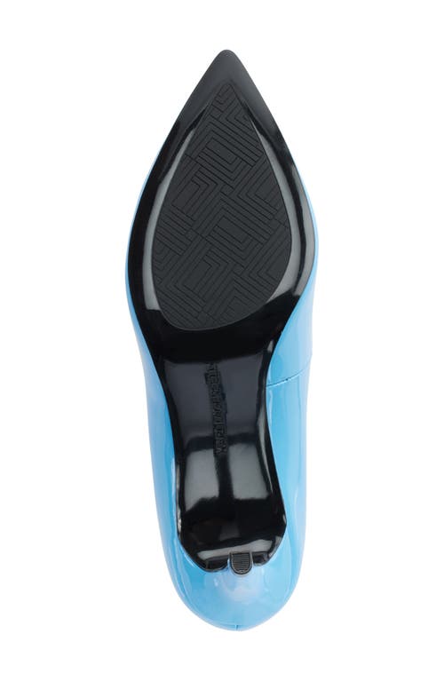 Shop Karl Lagerfeld Paris Royale Pointed Toe Pump In Azure