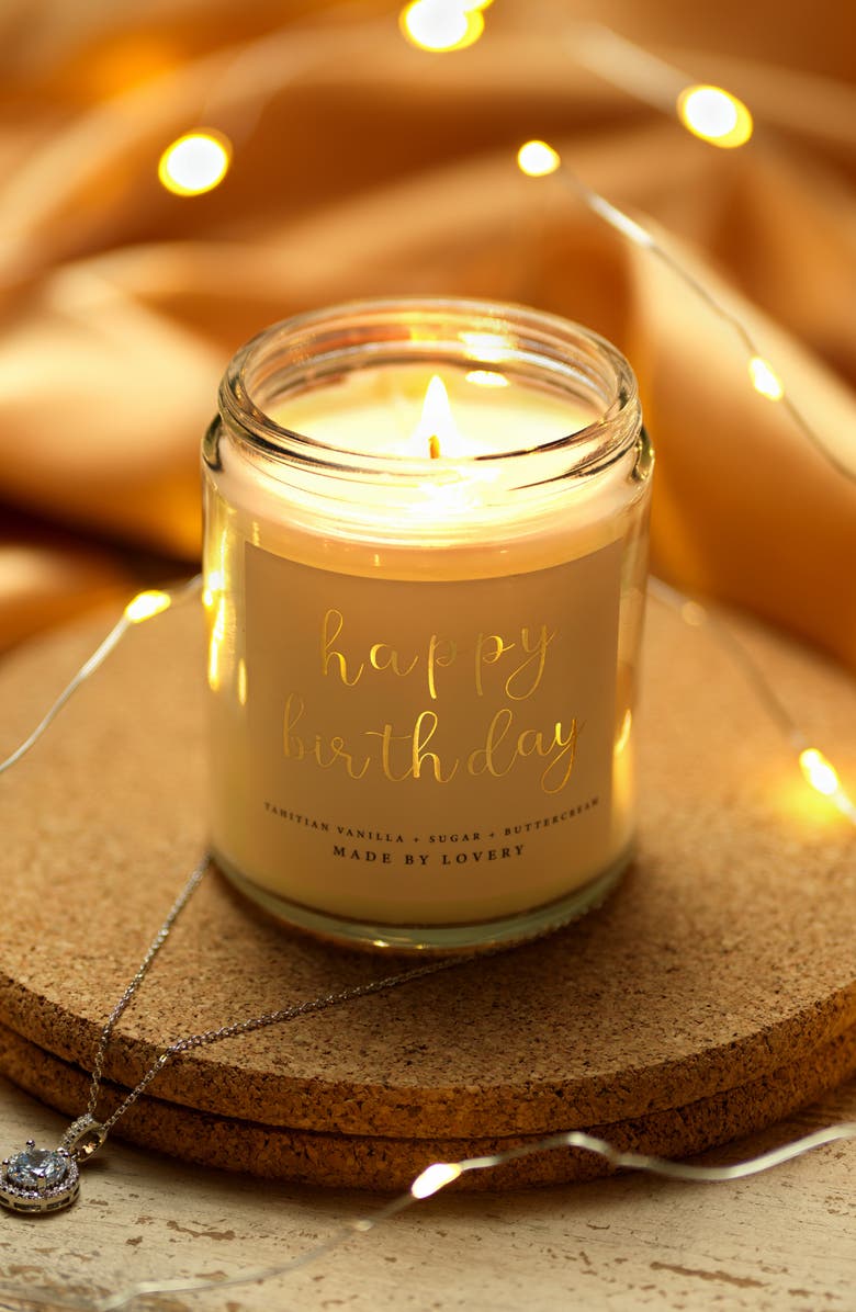 Lovery 4-Piece Birthday Gift Set with Candle, Necklace, Pendant & Jewelry Pouch, Alternate, color, Light Pink