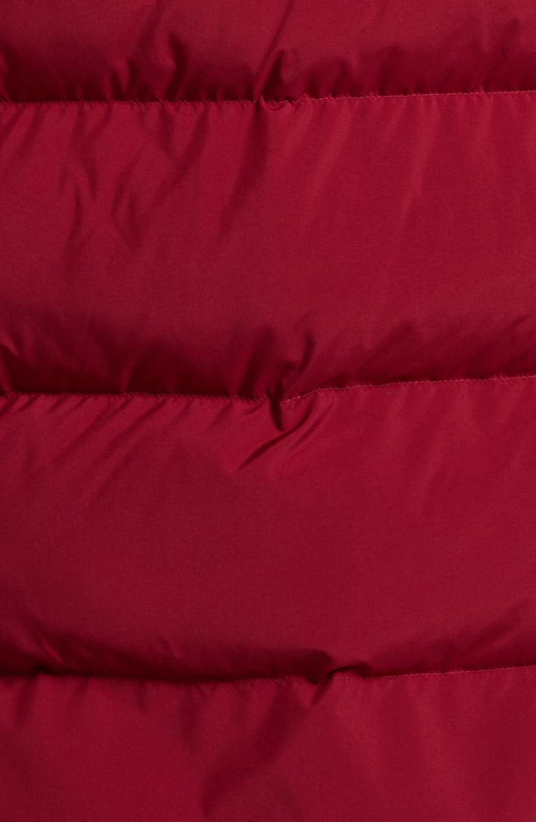 Beyond Yoga Warm Up Hooded Long Puffer Coat, Alternate, color, Ruby Rush