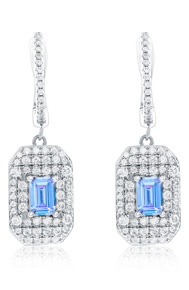 SUZY LEVIAN Cubic Zirconia Drop Earrings, Main, color, Aqua