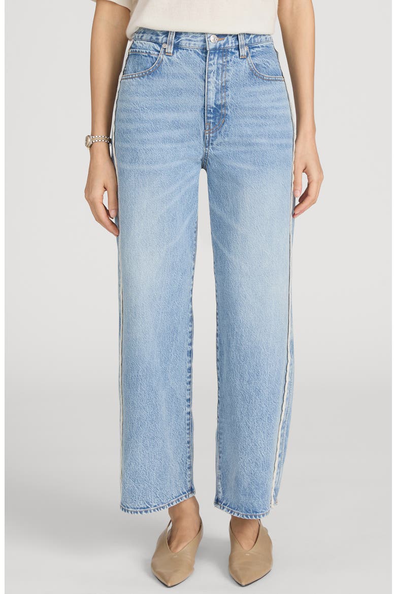 The Crochet Trim Crop Jeans, Main, color, AURA
