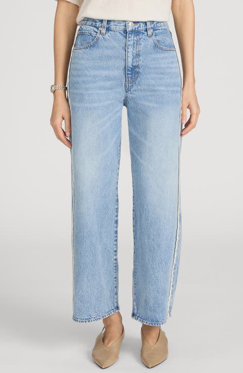 The Crochet Trim Crop Jeans (Aura)