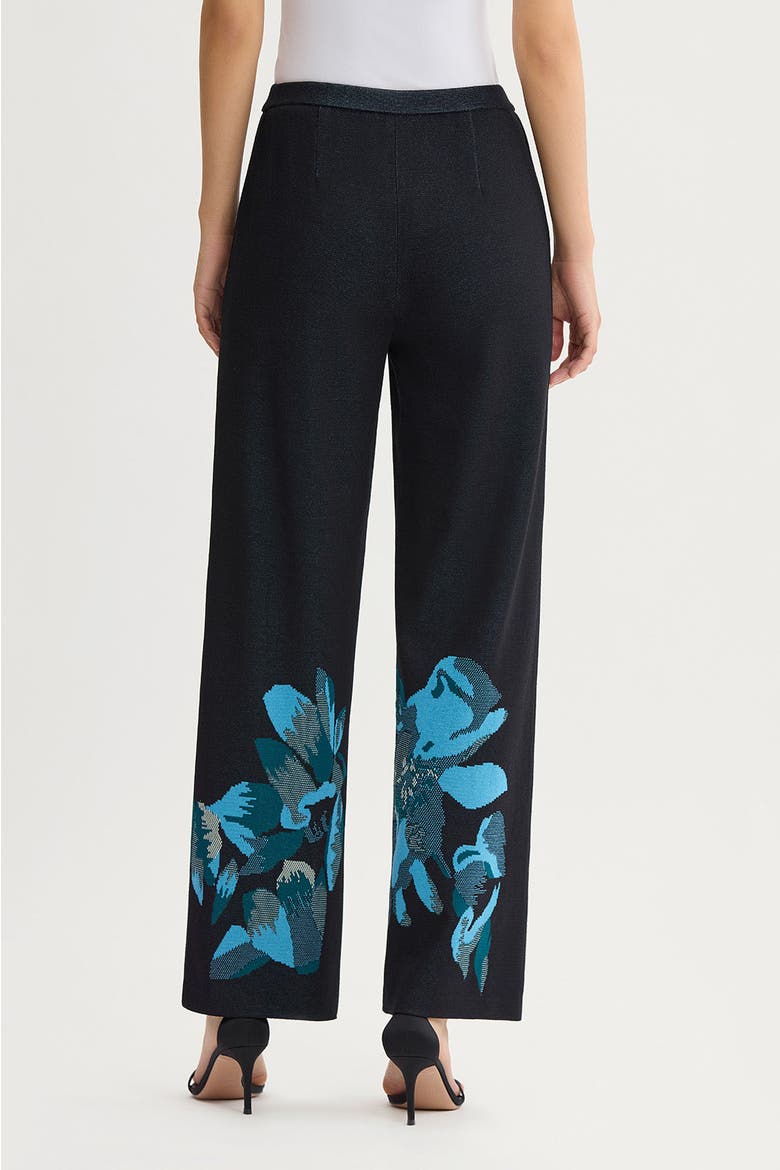 Floral Jacquard Soft Knit Pant, Alternate, color, Deep Teal