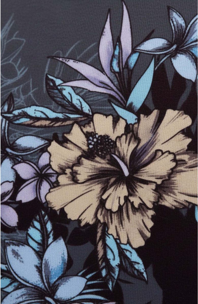 Lords of Harlech Exotic Floral Mens Printed Zip Jacket, Alternate, color, Exotic Floral Black