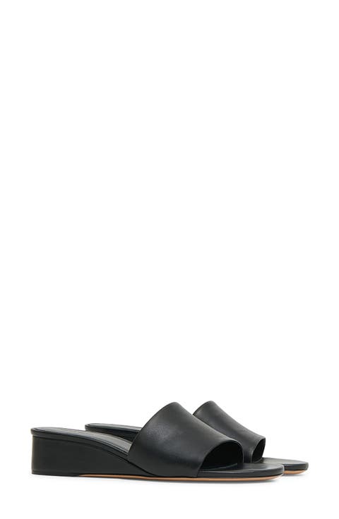 Zeppa Leather Slide Wedge Sandal