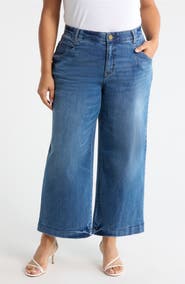 Wit & Wisdom Wyatt Skyrise High Waist Ankle Wide Leg Jeans