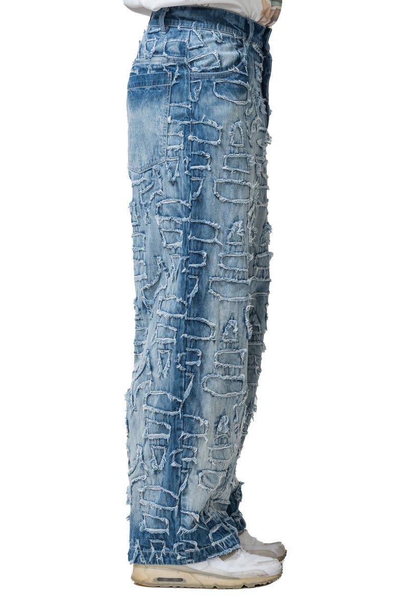 Alida Burnout Jeans, Alternate, color, Blue
