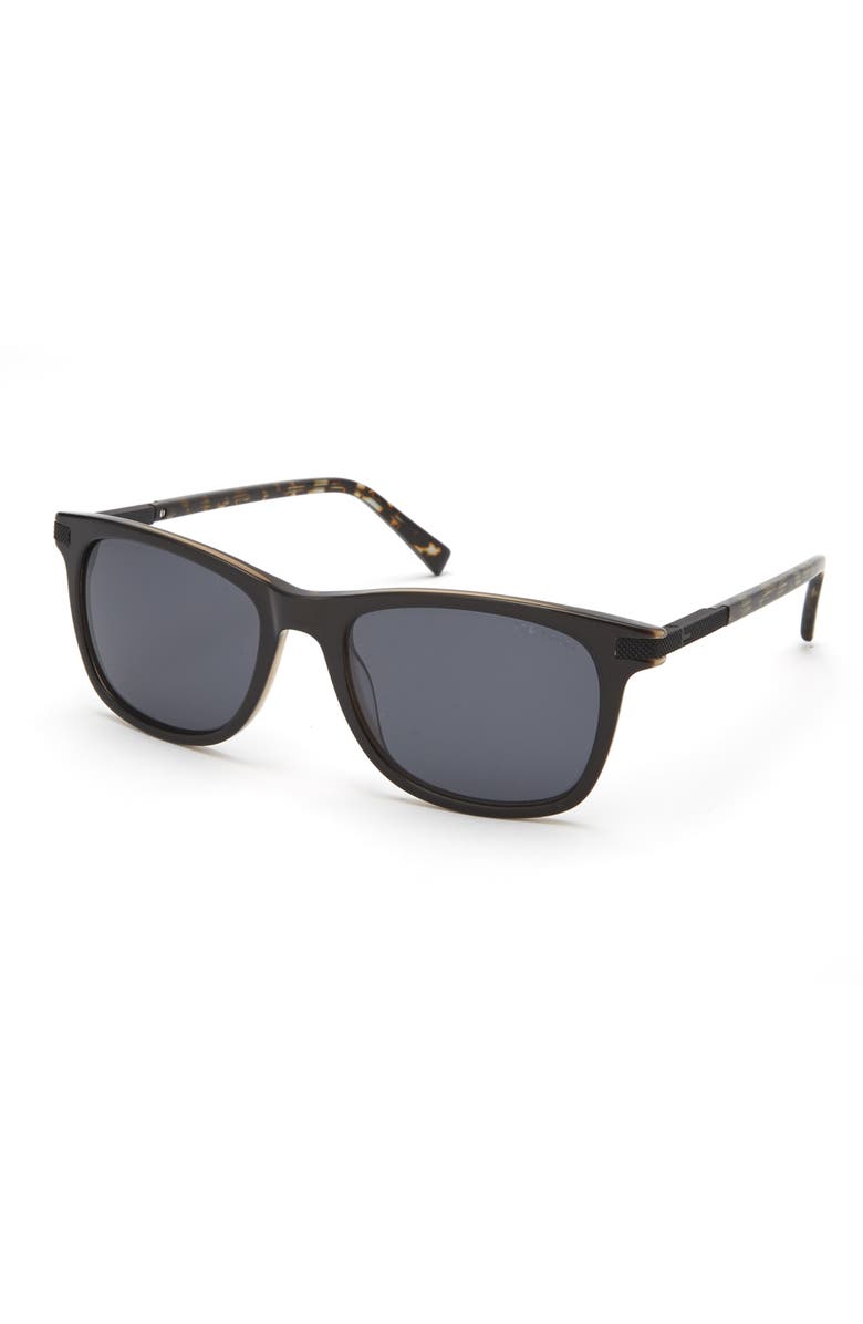 Ted Baker London 54mm Full Rim Square Sunglasses, Main, color, Black/ Smoke