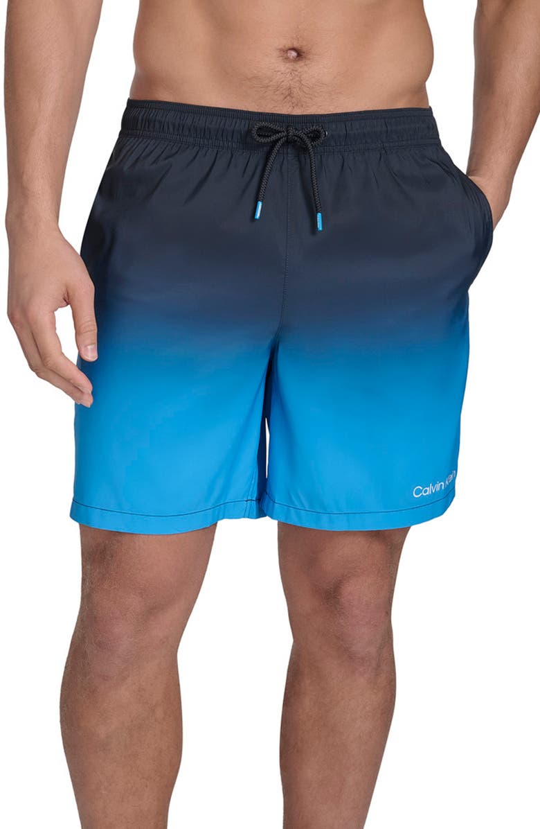 Calvin Klein Sky Gradient Core Volley Swim Trunks, Main, color, 