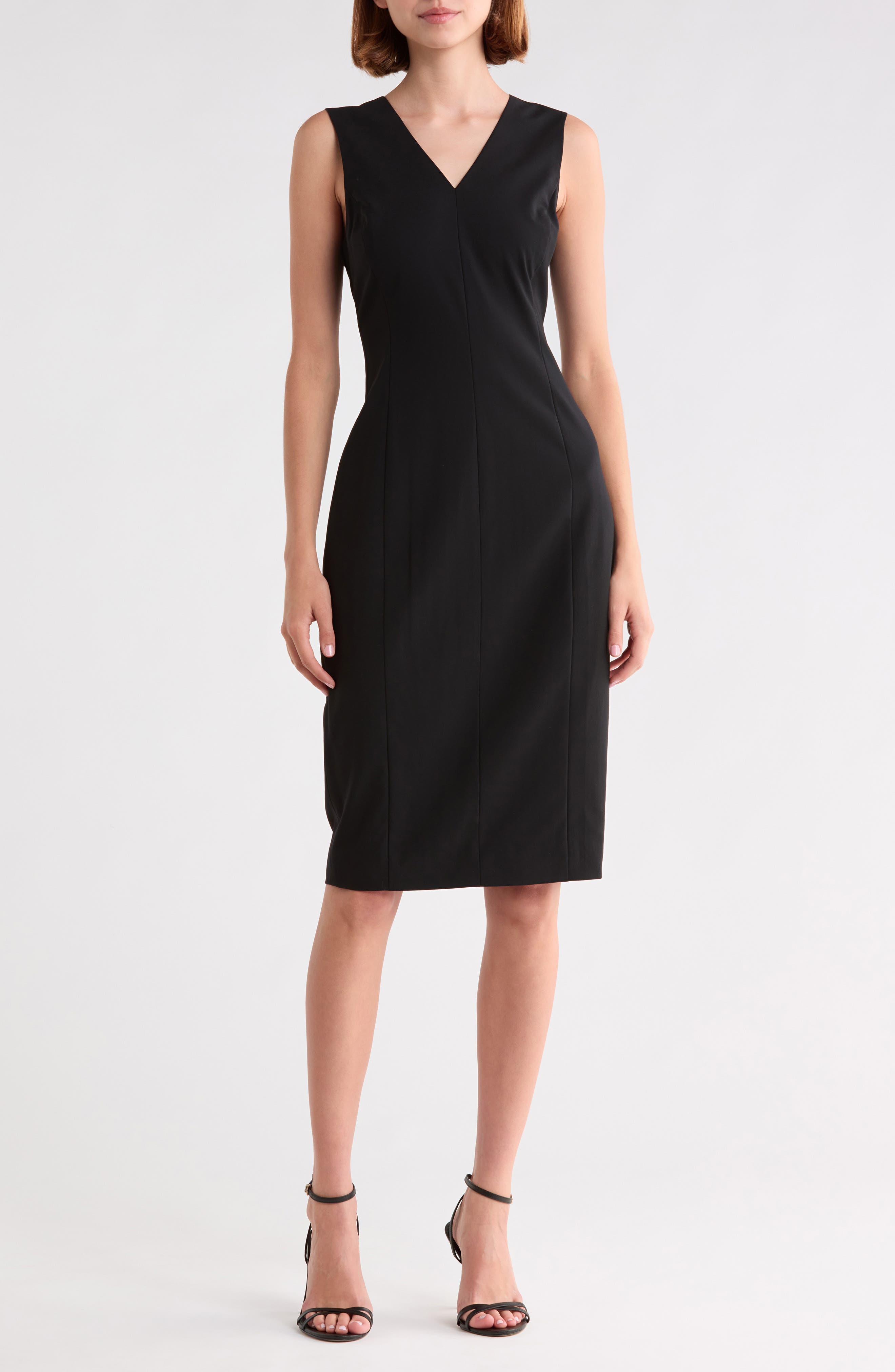 Verve Wool V-Neck Midi Dress