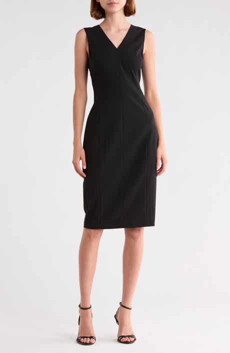 Verve Wool V-Neck Midi Dress