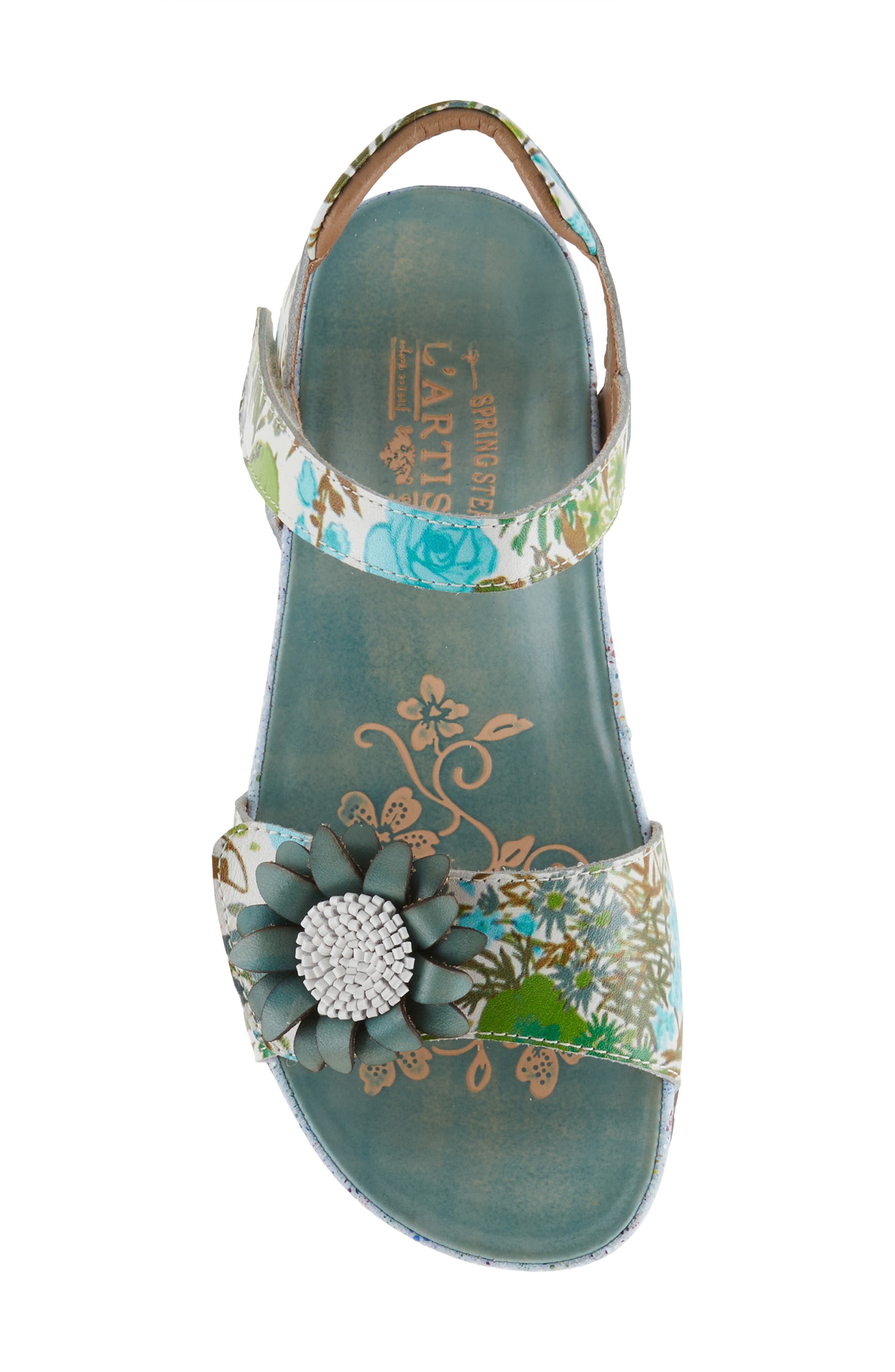 L
Artiste by Spring Step Gladystee Sandal, Alternate, color, Teal Multi