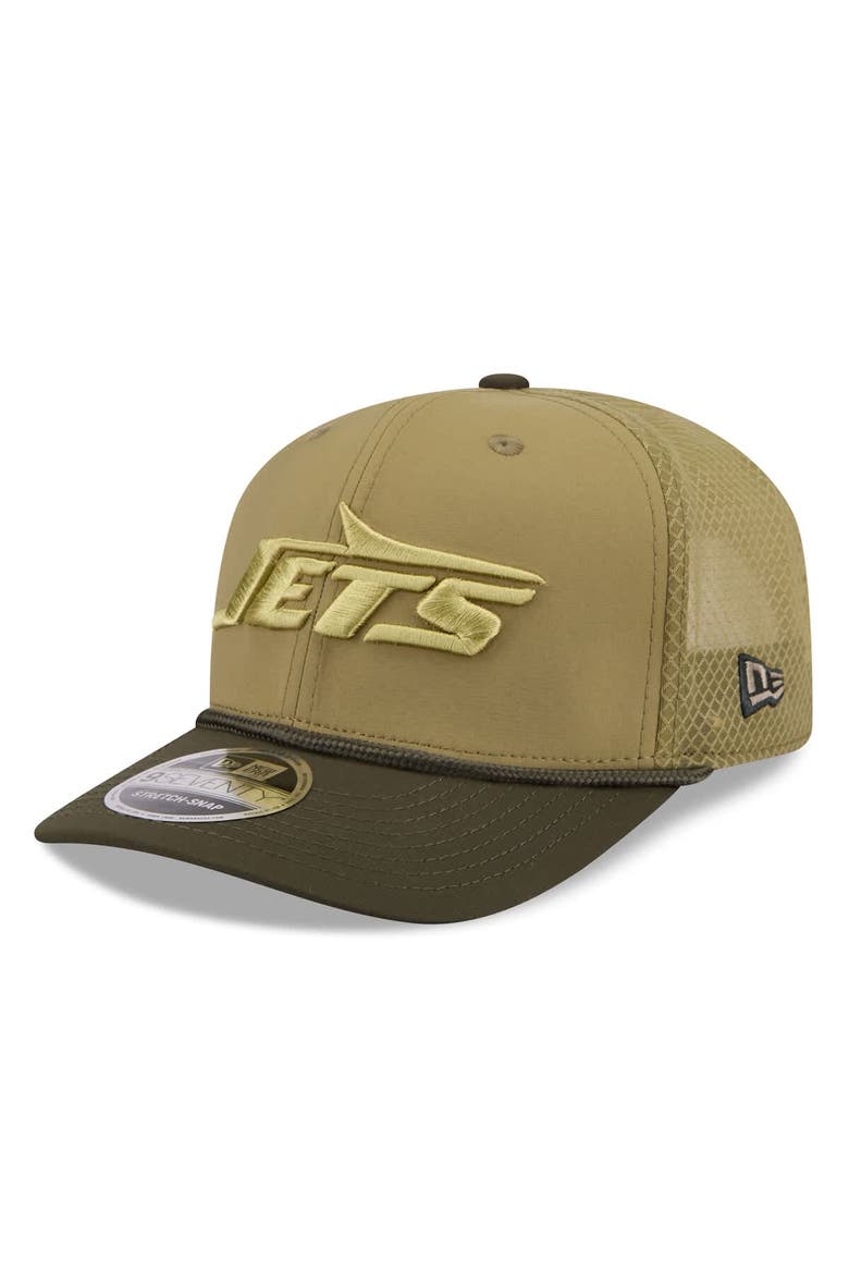 Men's New Era  Green New York Jets 2025 Salute to Service 9SEVENTY Adjustable Hat, Alternate, color, Green
