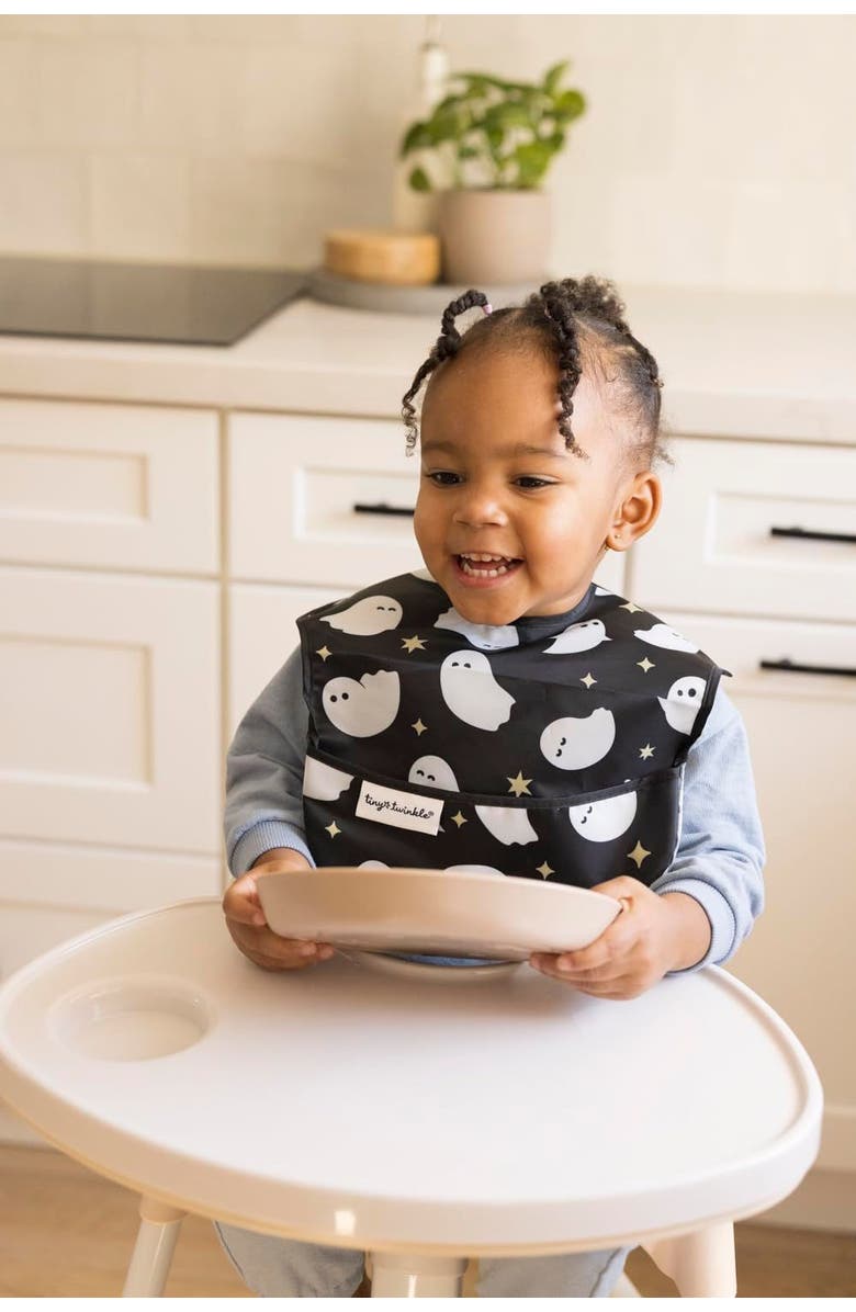 Tiny Twinkle Mess-Proof and Waterproof Baby Food  BPA-Free Bib w/Adjustable Closure 3pc - Solids, Alternate, color, Halloween