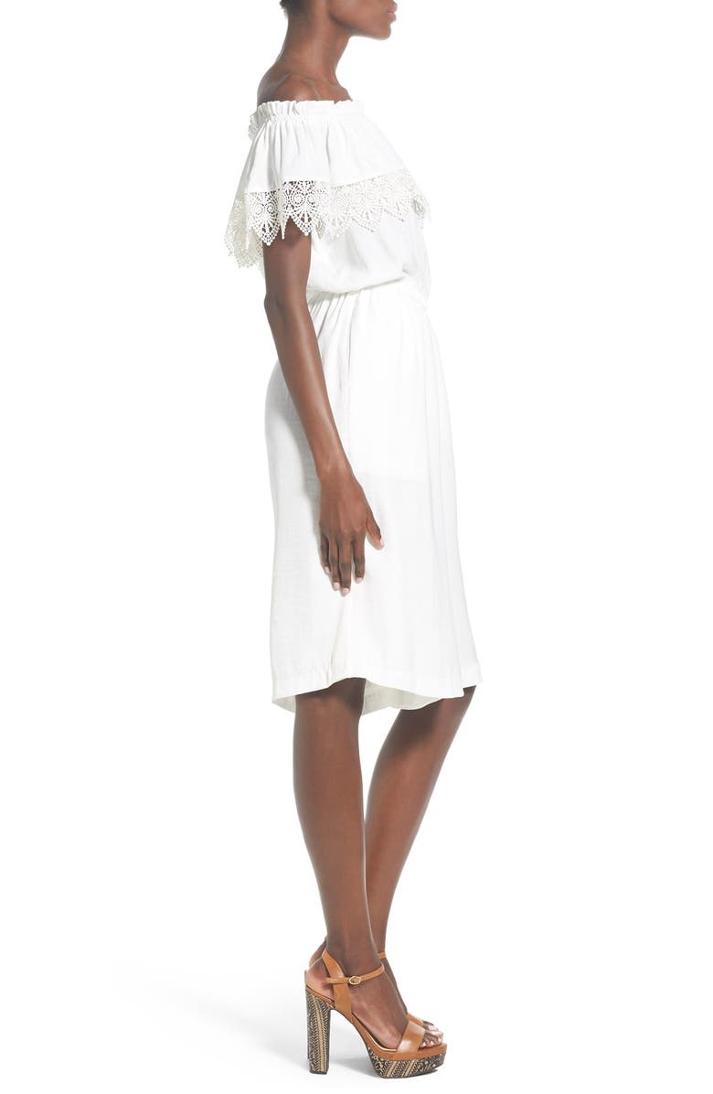 devlin 'Gwen' Off the Shoulder Culotte Jumpsuit, Alternate, color, 