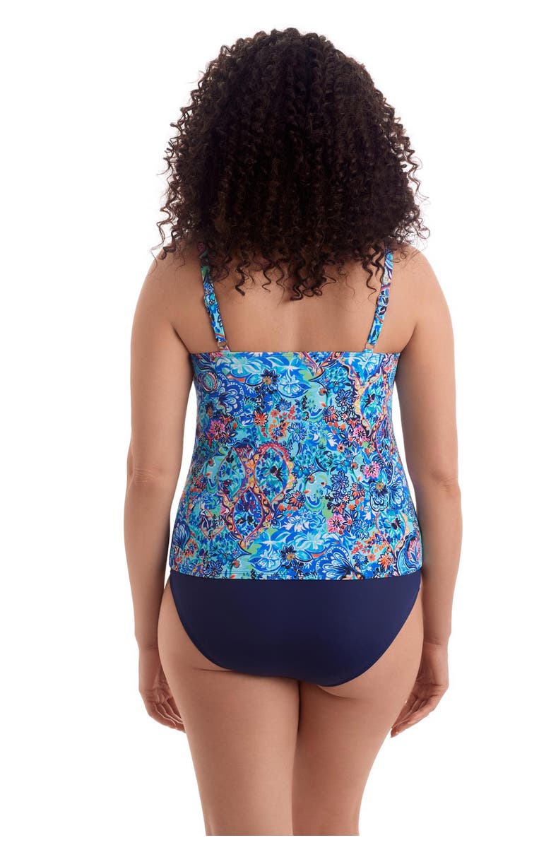 ShapeSolver Classic Mastectomy Tankini Swimsuit Top, Alternate, color, Bombay