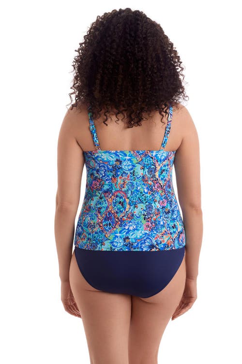 Shapesolver Classic Mastectomy Tankini Swimsuit Top In Multi