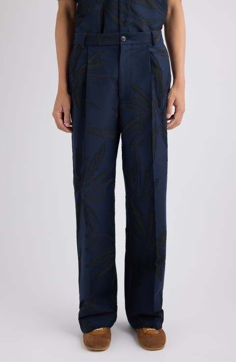 Penrud Cotton Blend Jacquard Pants