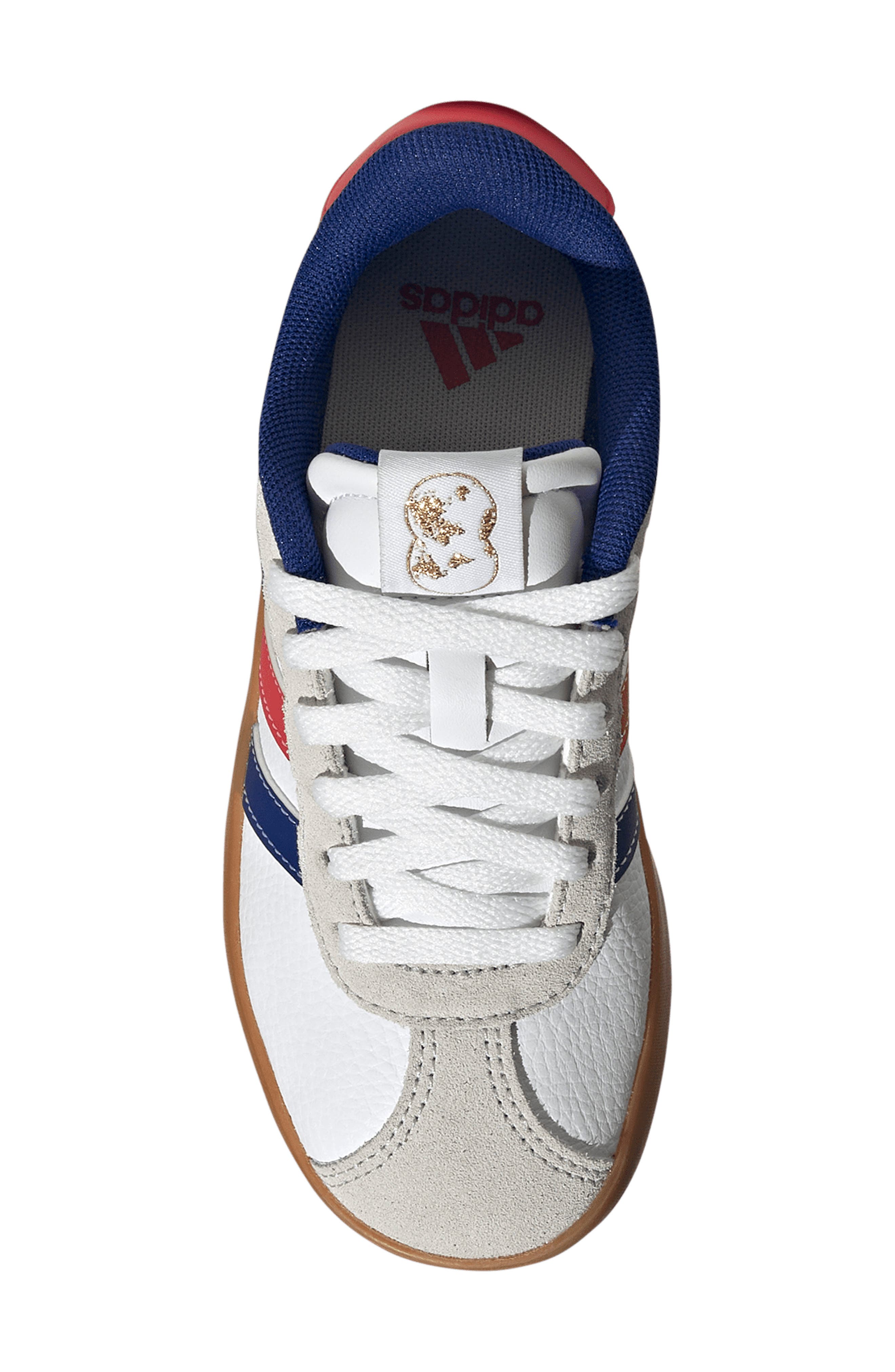 adidas Kids' VL Court 3.0 Sneaker, Alternate, color, White/ Pure Ruby/ Ink