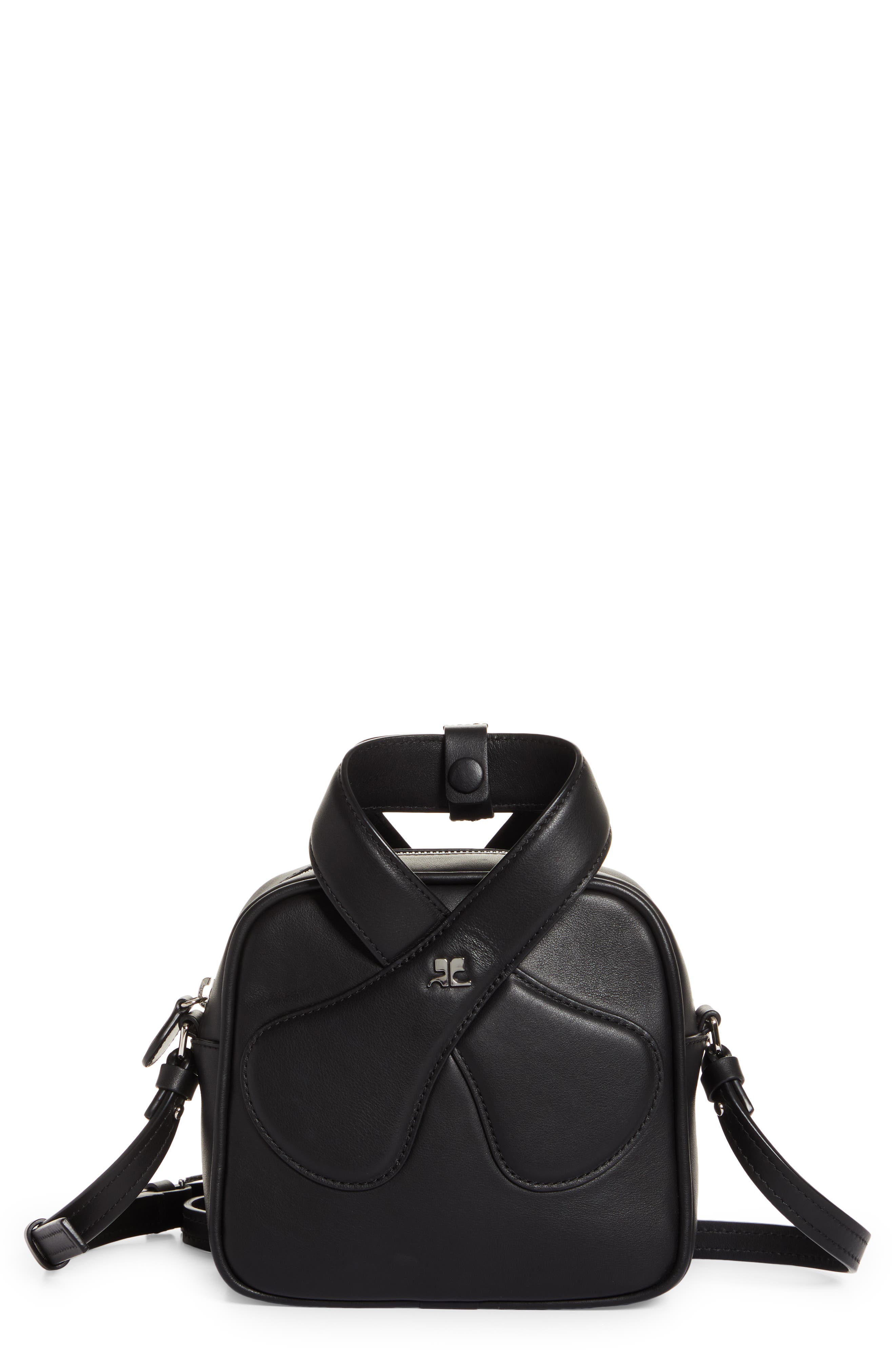 Courrèges Leather Loop Top Handle Bag, Main, color, 