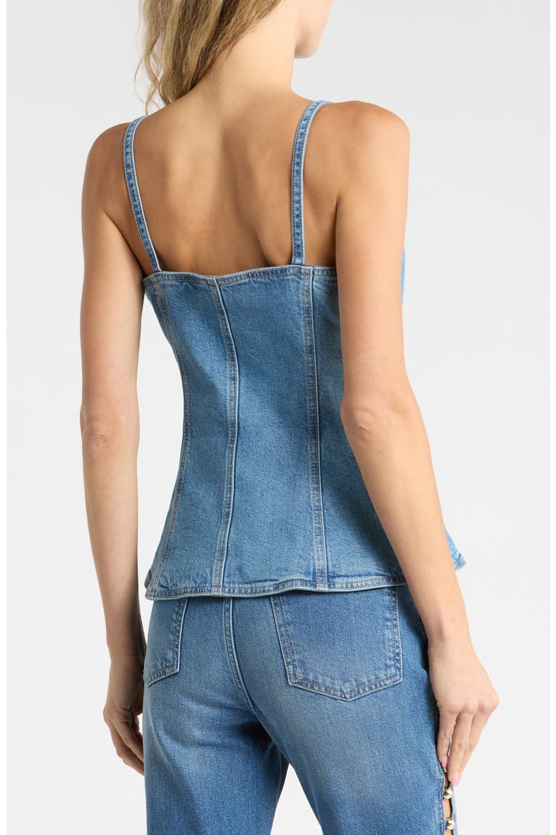 Junie Button Front Denim Top, Alternate, color, SALTON