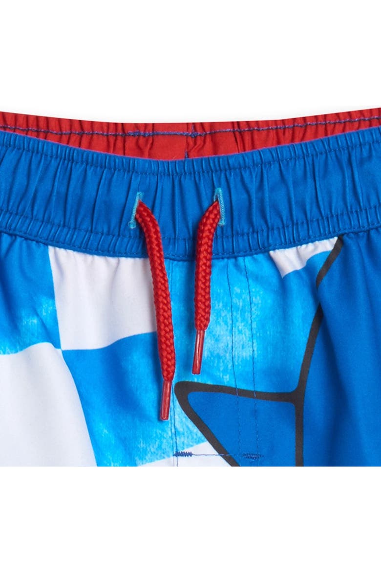 Sonic the Hedgehog Swimwear Swim Trunks, Alternate, color, Sonic Checker Blue
