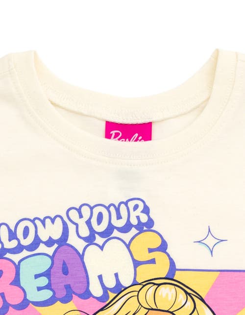 Barbie T-shirt & Mesh Shorts Set In Yellow
