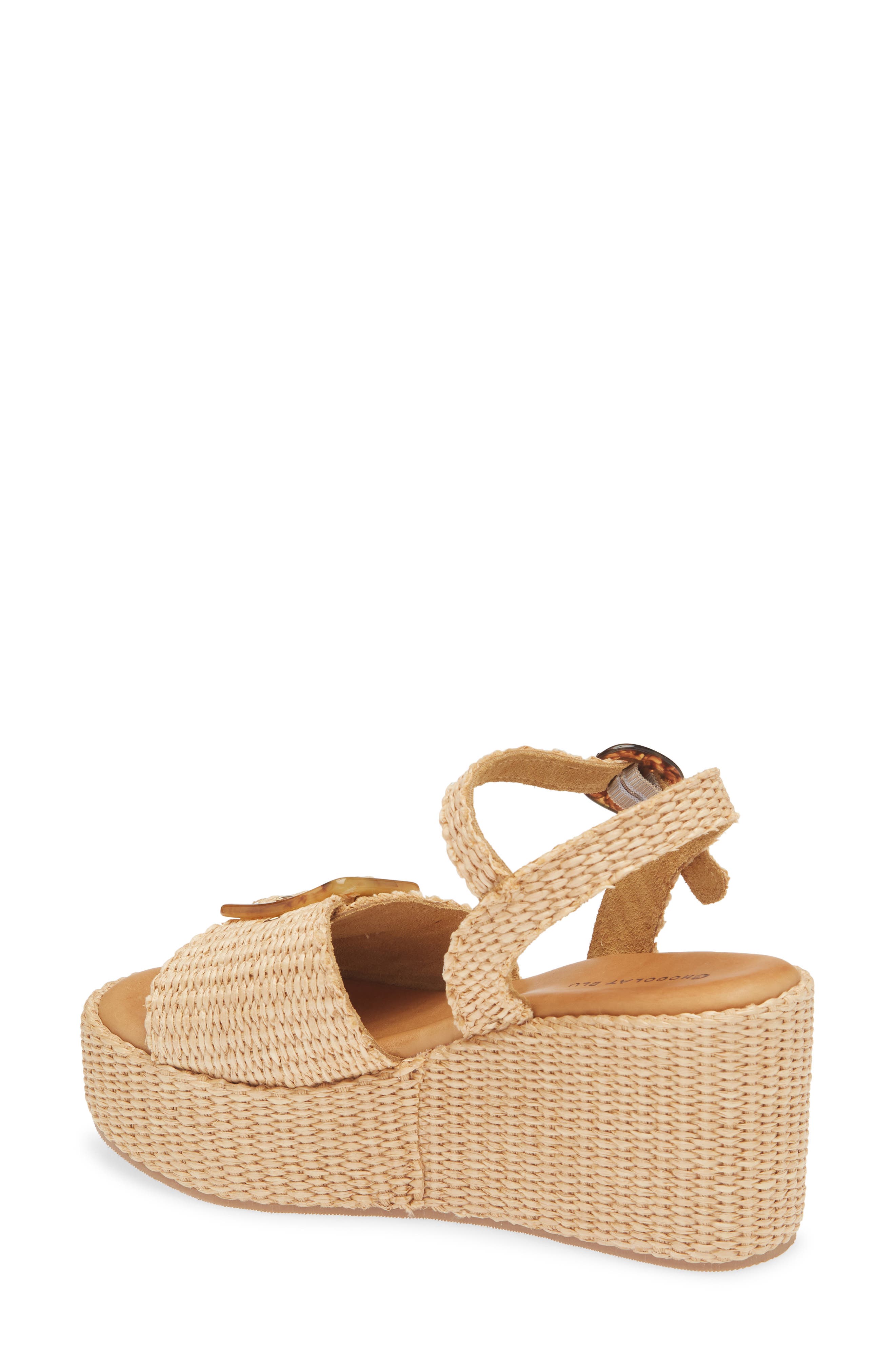 Chocolat Blu Jace Platform Wedge, Alternate, color, Natural Raffia