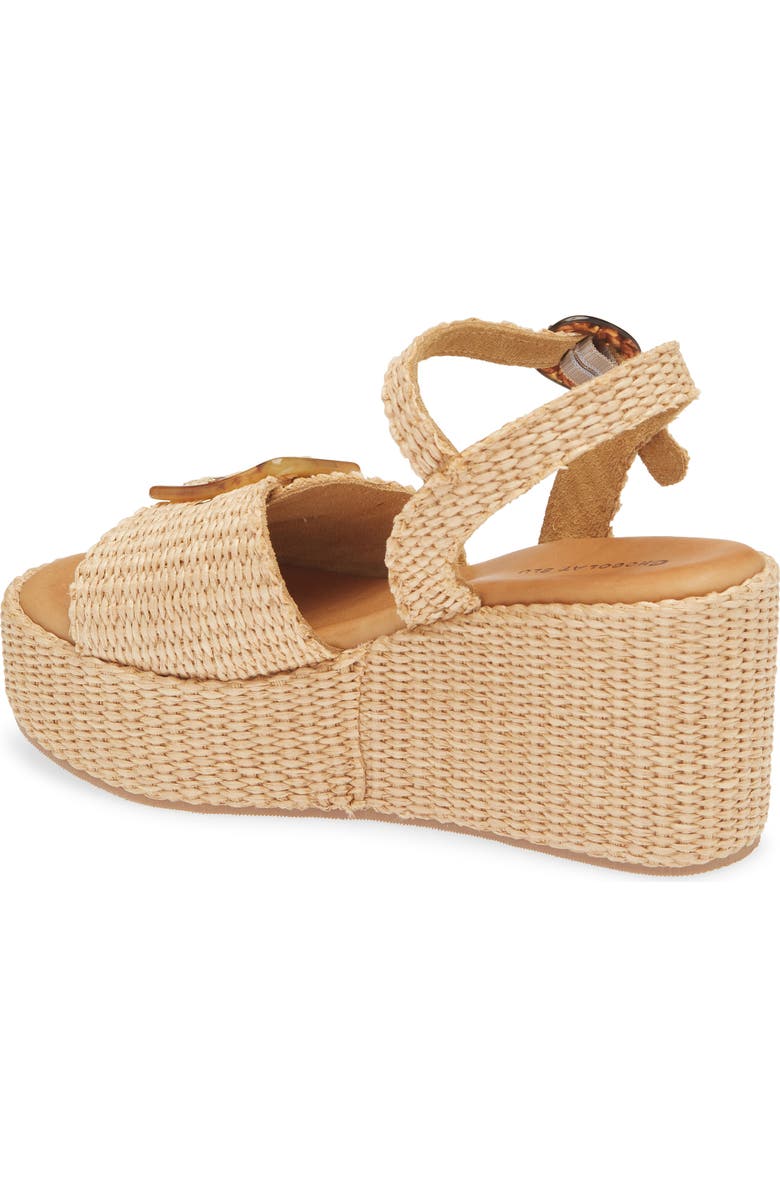 Chocolat Blu Jace Platform Wedge, Alternate, color, Natural Raffia